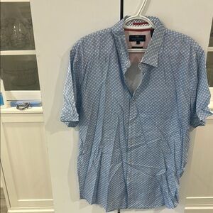 Michael Brandon Blue Casual Button Down Shirt